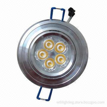 LED 5W Normal Ceiling Downlight with Epistar LEDs, Made of Aluminum Material